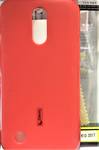 Чехол силиконовый Cherry для LG K10 (2017), тонкий, непрозрачный, матовый, цвет: красный