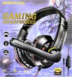 Наушники полноразмерные Borofone BO102, Gaming, микрофон, кабель 1.2м, цвет: красный