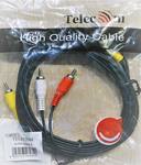 Кабель соединительный 3xRCA (M) - 3xRCA (M), 2m Telecom