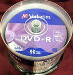 Диск Verbatim DVD+R 4,7Gb 16x  cake 50