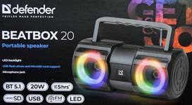Акустическая система DEFENDER Beatbox 20 Цвет черный Мощность звука 20 Вт