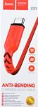 Кабель USB - Type-C HOCO X59 Victory, 1.0м, круглый, 3,0А, ткань, цвет: красный