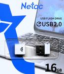 Флеш-накопитель USB  16GB  Netac  U116 mini  белый