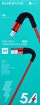 Кабель USB - Type-C Borofone BX32 Munificent, 1.0м, круглый, 5.0A, нейлон, цвет: красный