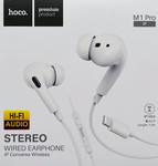 Наушники внутриканальные HOCO M1, Pro Original, 8 pin, 1.2 м, цвет: белый
