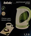 Чайник электрический BBK EK 1700P 2200Вт, 1,7 литра, пластик, дисковый нагр.