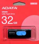 Флеш-накопитель 32GB ADATA UV220,черный/голубой 