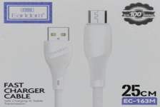 Кабель USB - микро USB Earldom EC-163M, 0.25м, 2.4A, цвет: белый