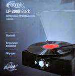 Проигрыватель виниловый Ritmix, LP-200B, цвет: чёрный