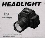 Фонарь налобный аккумуляторный, 15 Вт, 600 мАч, 3030 LED, 3 режима