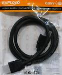 Кабель/Exployd/HDMI-HDMI/V1.4/круглый/чёрный/1М/Easy/EX-K-1407