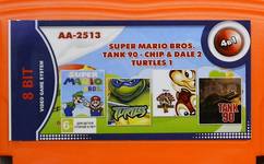8 bit  AA-2513 4в1 SUPER MARIO Bros+TURTLES 1+CHIP & DALE 2+TANK90