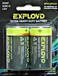 Батарейка D Exployd R20-2BL Extra, 1.5B