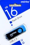 Флеш-накопитель USB  16GB  Smart Buy  Twist  синий