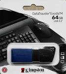 Флеш-накопитель USB 3.2  64GB  Kingston  DataTravele Exodia M  чёрный