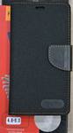 Чехол-книжка FaisON, Much, (4,8" - 5,3") , ткань, с окном и слайдером для камеры, цвет: чёрный