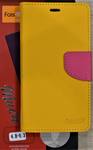 Чехол-книжка FaisON, Much, (4,8" - 5,3") , под кожу, с окном и слайдером для камеры, цвет: жёлтый