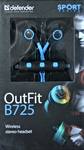 Bluetooth стереогарнитура для мобильного телефона DEFENDER OutFit B725, чер+син.