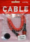 Кабель соединительный USB(m)-microUSB(m) Smartbuy, спиральный, 1.0m, красный