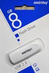 Флеш-накопитель USB  8GB  Smart Buy  Scout  белый