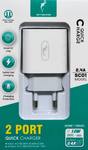 Адаптер Сетевой SKYDOLPHIN SC01 1USB/1TYPE-C/5V/2.4A (white) 