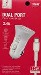  Адаптер Автомобильный SKYDOLPHIN SZ08T 2USB/5V/2.4A +Type-C (black)