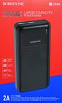Аккумулятор внешний Borofone BJ16A, Cube, 20000mAh, пластик, 2 USB выхода, Type-C, 2.0A, цвет: чёрны