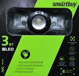 Фонарь SMARTBUY налобный, аккумуляторный, 5 Вт, LED + 2*3Вт COB