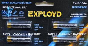 Батарейка AAA Exployd LR03-6*2BL Super Alkaline, 1.5B,
