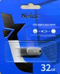 Флеш-накопитель USB 3.0  32GB  Netac  U785C Dual  серебро  (USB 3.0/3.1 + Type C)