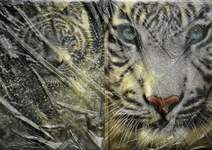 Обложка для паспорта, "Тигр"  