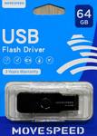 Флеш-накопитель 64Gb Move Speed M4, R/W - 20/7 MB/s, чёрный