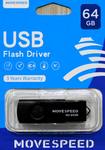 Флеш-накопитель 64Gb Move Speed M2, R/W - 20/7 MB/s, чёрный