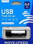 Флеш-накопитель 64Gb Move Speed  M1, R/W - 20/7 MB/s, серебряный