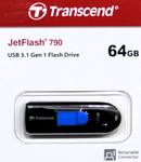 Флеш-накопитель USB 3.0  64GB  Transcend  JetFlash 790  чёрный
