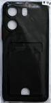 Силиконовый чехол для Xiaomi Redmi 13C/POCO C65 (2023) МАТОВЫЙ ЦВЕТНОЙ С ВИЗИТНИЦЕЙ  черный