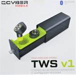 Беспроводная мобильная гарнитураQcyber Mobile TWS V1,Bluetooth, серо-зелёные (