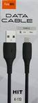 Кабель USB - Type-C FaisON K-113 Hit, 1.0м, 2.4A, цвет: чёрный