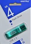 Флеш накопитель USB 4GB Smartbuy Glossy series green