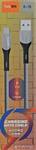Кабель USB - микро USB FaisON K-18 Static, 1.0м, 2.4A, ткань, цвет: серебряный