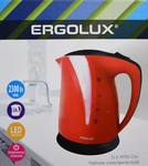 Чайник ERGOLUX, ELX-KP03-C04, 2300Вт, пластик, цвет: красный, чёрная вставка