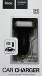 Адаптер Автомобильный Hoco Z3 2USB/5V/3.1A (black)