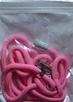 Шнурок - текстильный на шею с карабином (pink)