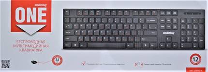 Клавиатура беспроводная SmartBuy ONE 238 Black, мультимедийная