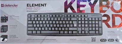 Клавиатура DEFENDER Element HB-520 PS/2 черный 
