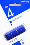 Флеш-накопитель USB  4GB  Smart Buy  Easy синий
