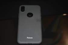 Чехол силиконовый FaisON для APPLE iPhone X/XS, Matte, тонкий, непрозрачный, матовый, цвет: чёрный