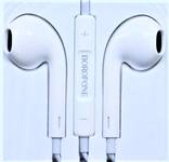  Проводные наушники с микрофоном вкладыши Borofone BM56 Original series, 3.5 Jack (white)
