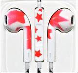Проводные наушники с микрофоном вкладыши - EaePods MD827ZM с принтом