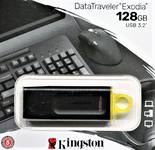 Флеш накопитель USB 128GB Kingston DT Exodia черный/желтый / USB3.2